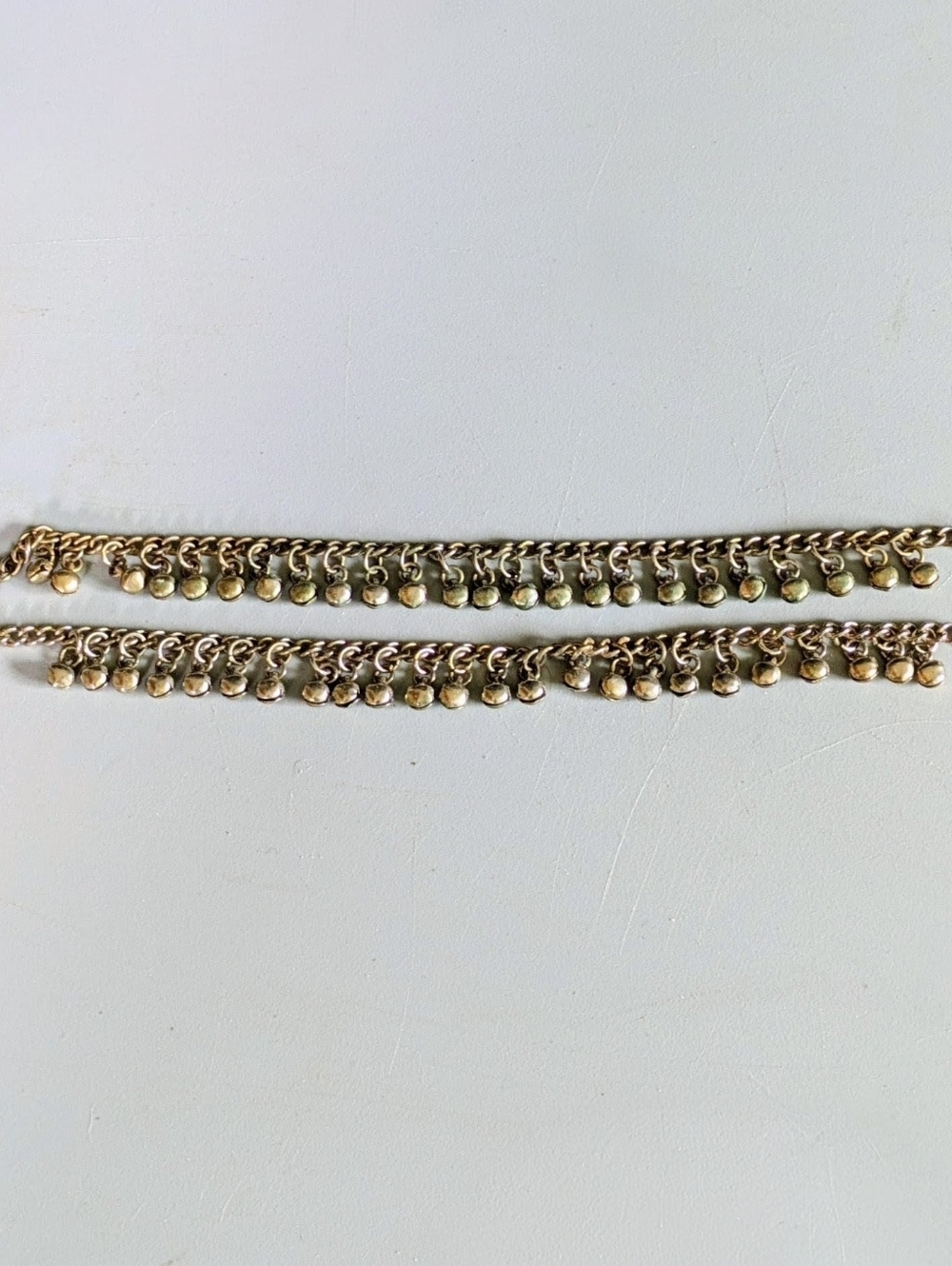 2 Antique Indian Silver Anklets